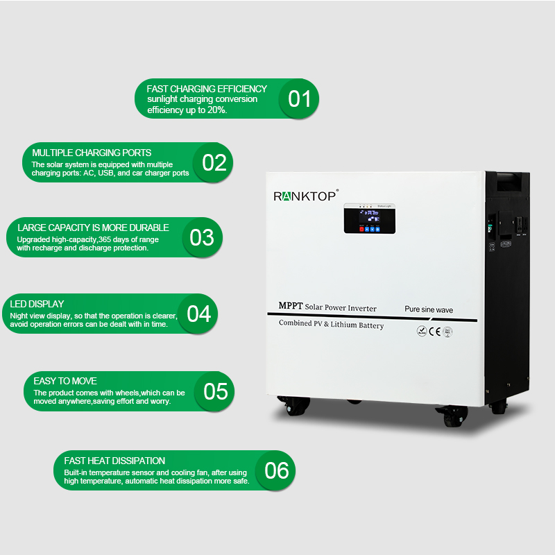 Hybrid Solar Inverter 3.0KW 5.5KW MPPT Solar Power System Solar Power Inverters