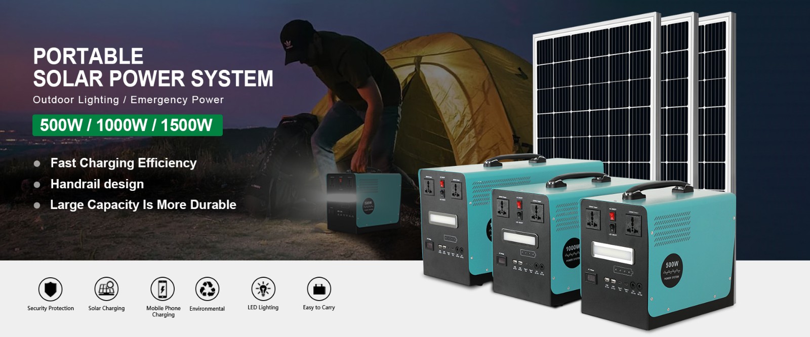 solar power station for camping