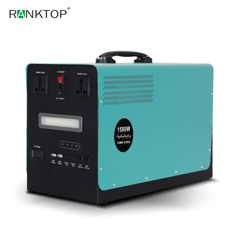 Outdoor Camping Battery 1500W Solar Generator Portable Power Station