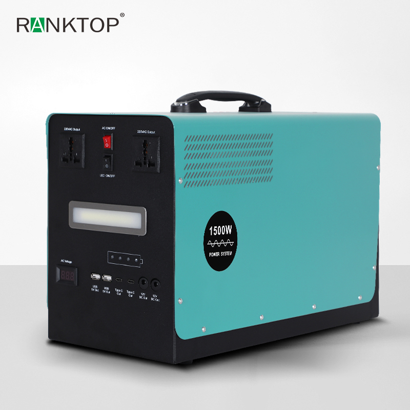 Outdoor Camping Battery 1500W Solar Generator Portable Power Station