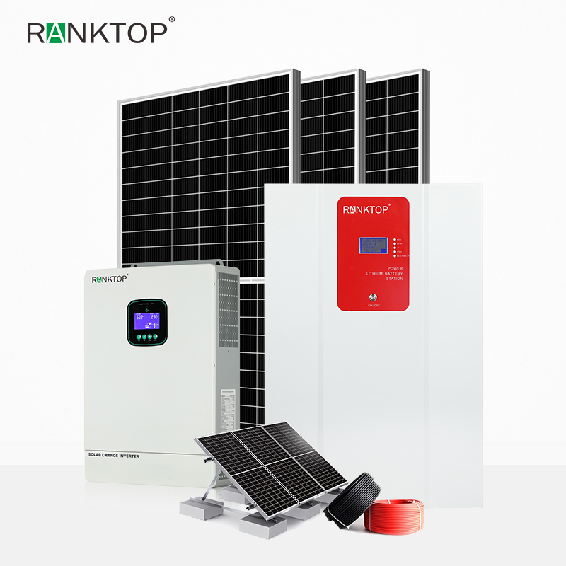 Complete residential Hybrid solar power system 5.6KW off grid photovoltaic system kit