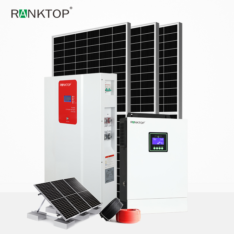Complete residential Hybrid solar power system 5.6KW off grid photovoltaic system kit