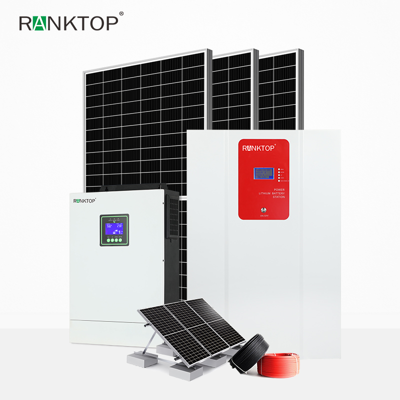 Complete residential Hybrid solar power system 5.6KW off grid photovoltaic system kit