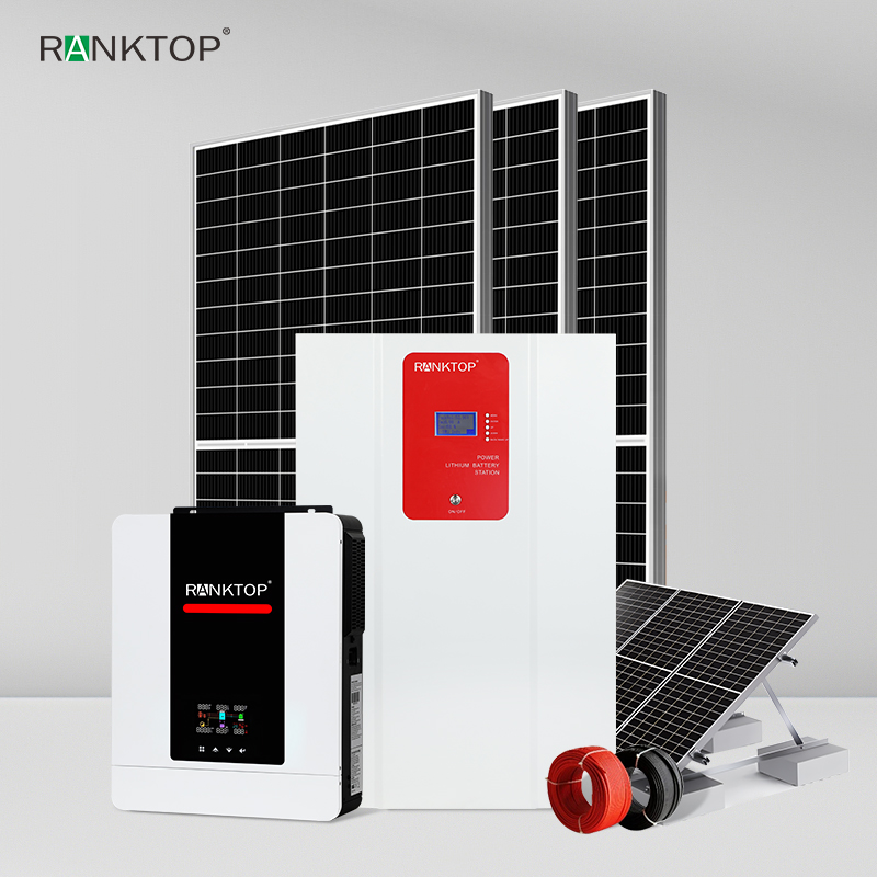 Home Solar Power System Grid Tied solar Panels With Battery And inverter 6.2kw Solar Panel System