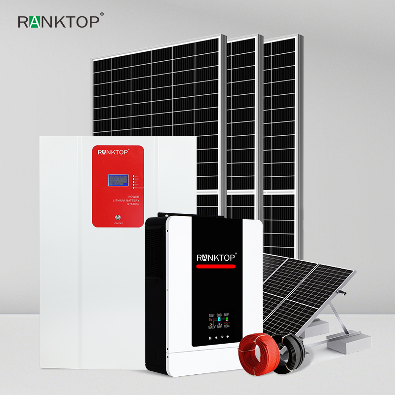 Home Solar Power System Grid Tied solar Panels With Battery And inverter 6.2kw Solar Panel System