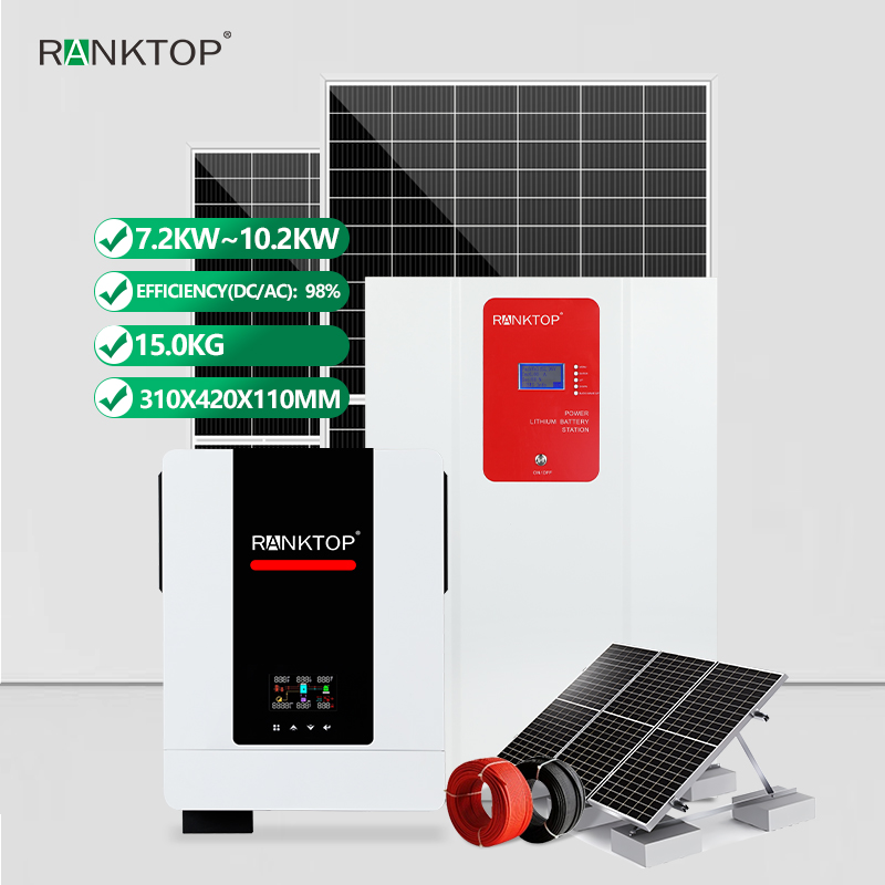 Solar inverter 10.2Kw Solar Panel Set With battery Home Photovoltaic Energy Storage System