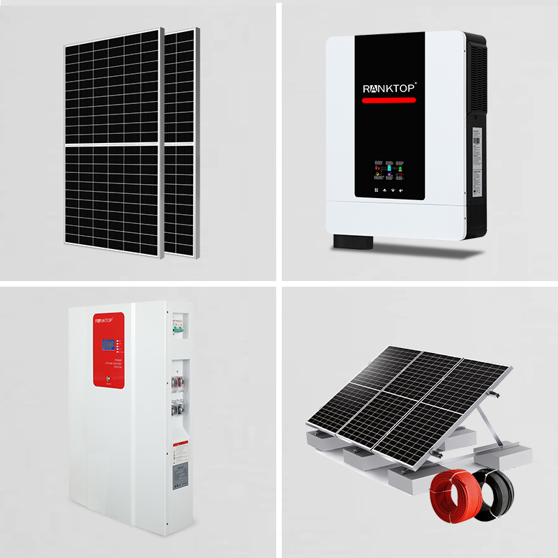 Solar inverter 10.2Kw Solar Panel Set With battery Home Photovoltaic Energy Storage System