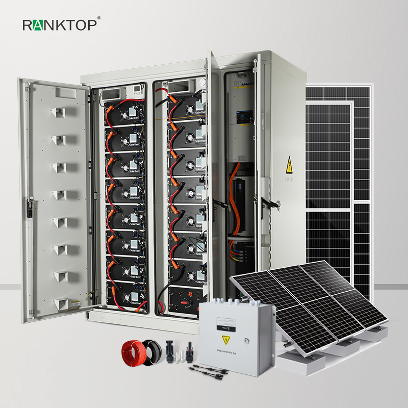 Solar Energy System100Kw With 215KWh Commercial All in One Solar System Storage Battery Cabinet