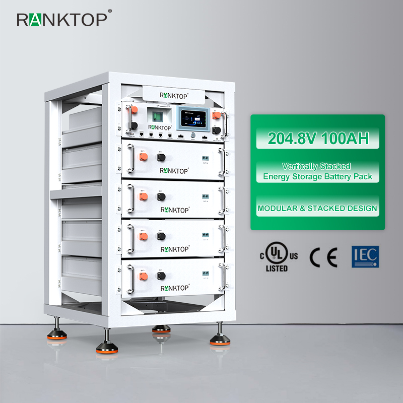 20KW 60KW 77KW for Solar Energy Storage Lithium Stackable Vertical Battery Pack LiFePO4 Batteries