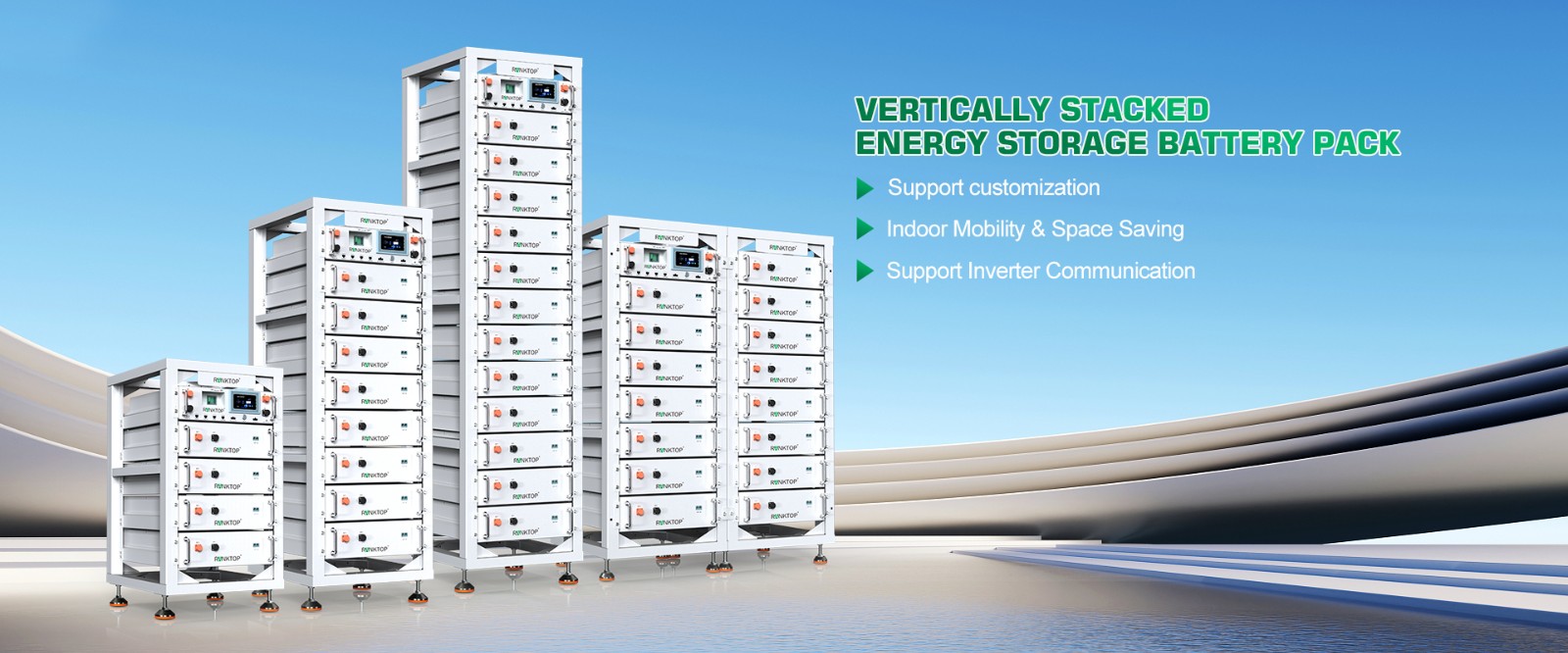 Vertically Stacked Energy Storage Battery Pack