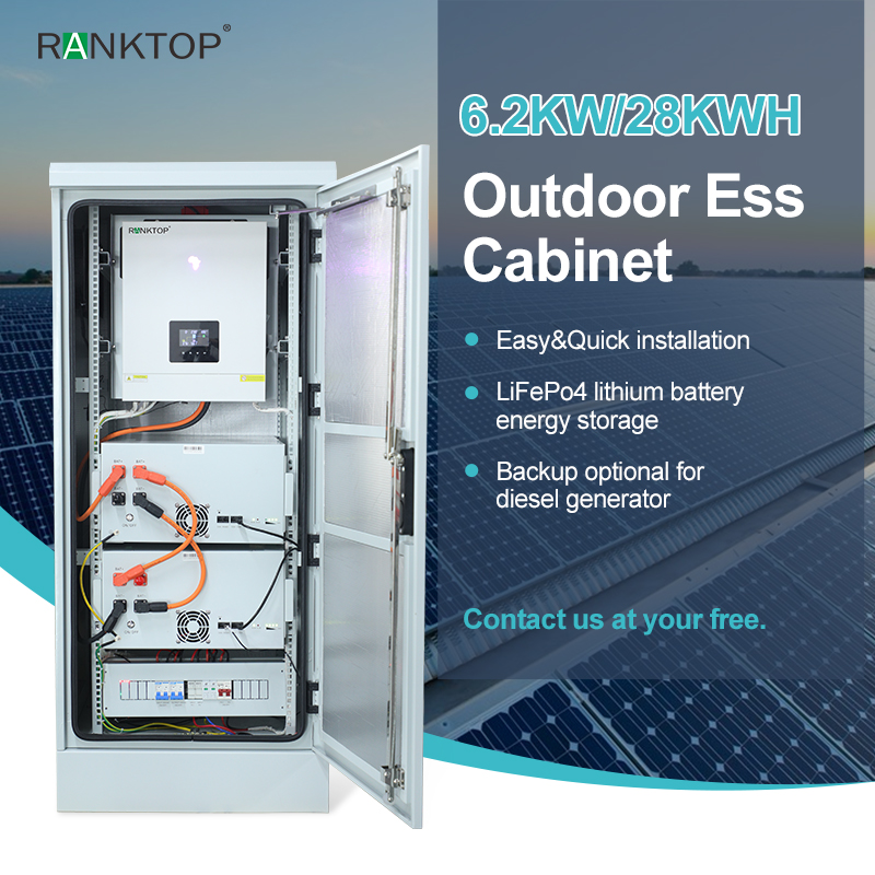 Outdoor 6.2KW/28KWH Smart BESS Cabinet Industrial and Commercial Energy Storage System