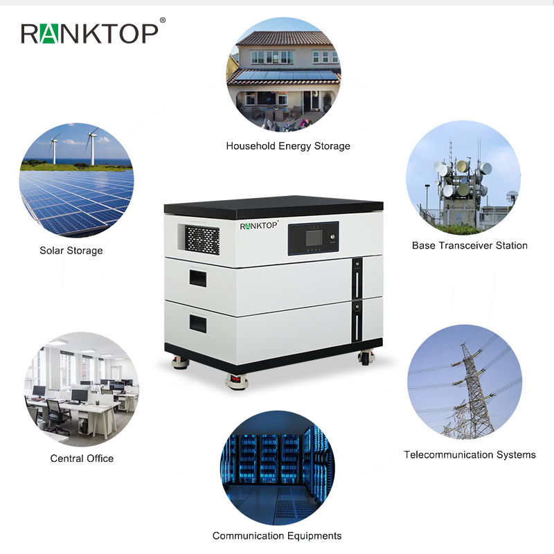 Stackable Modular 10kwh Lifepo4 Lithium lon Batteries Home Solar System 51.2V 200Ah