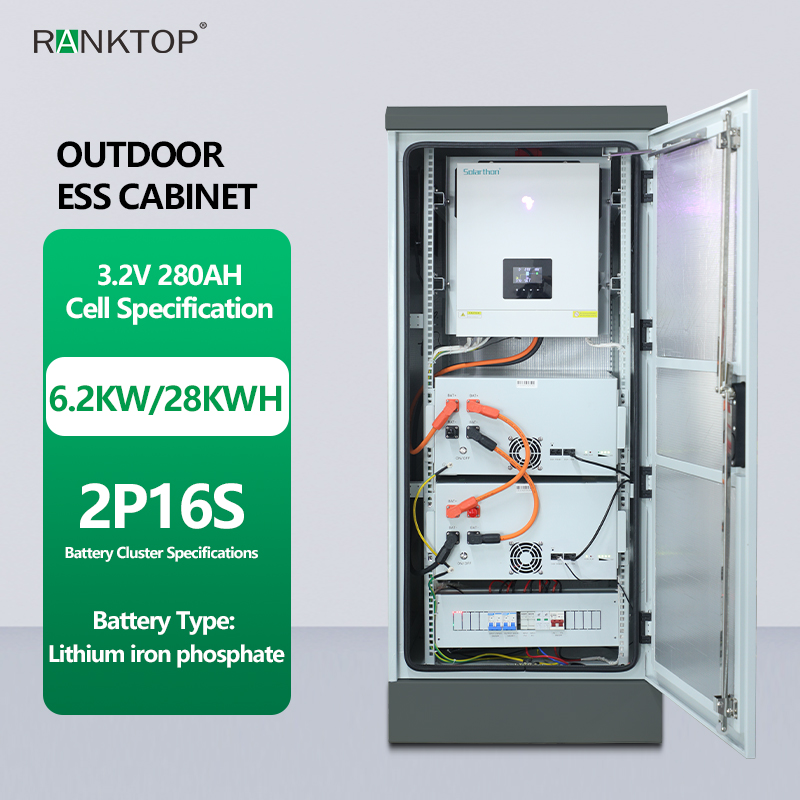Outdoor 6.2KW/28KWH Smart BESS Cabinet Industrial and Commercial Energy Storage System