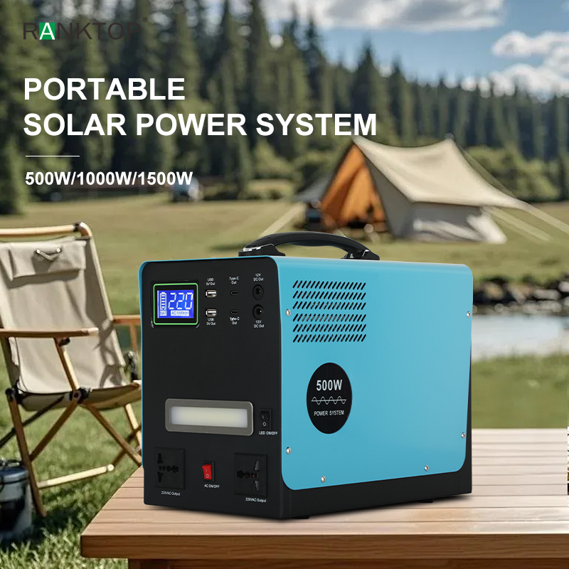 Outdoor Generator Solar Lifepo4 Battery Portable Power Station for Home Use