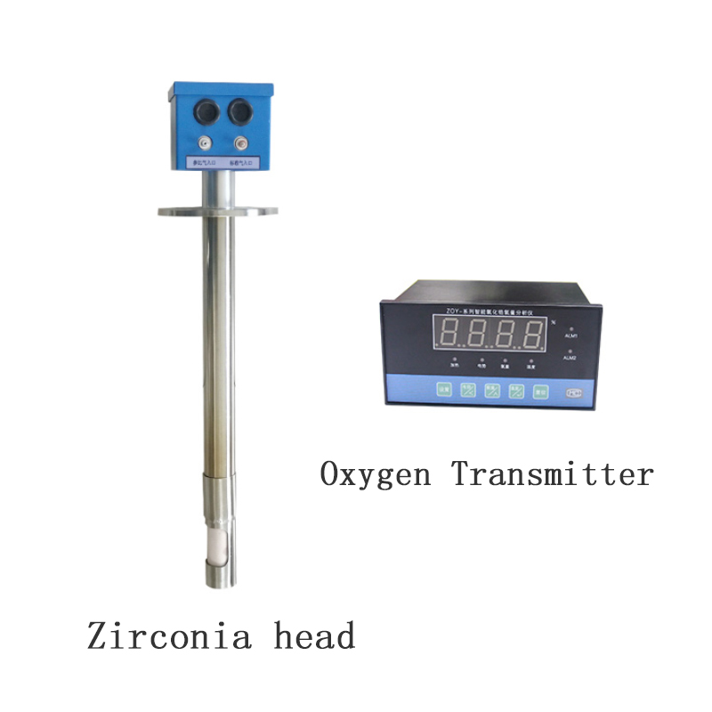 In-Situ Zirconia Oxygen Analyzer Flue Gas O2 Sensor Monitor 4-20mA