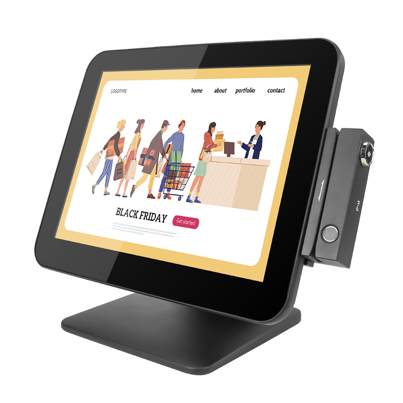 Supply 15'' machine pos retail store cash register with pos system