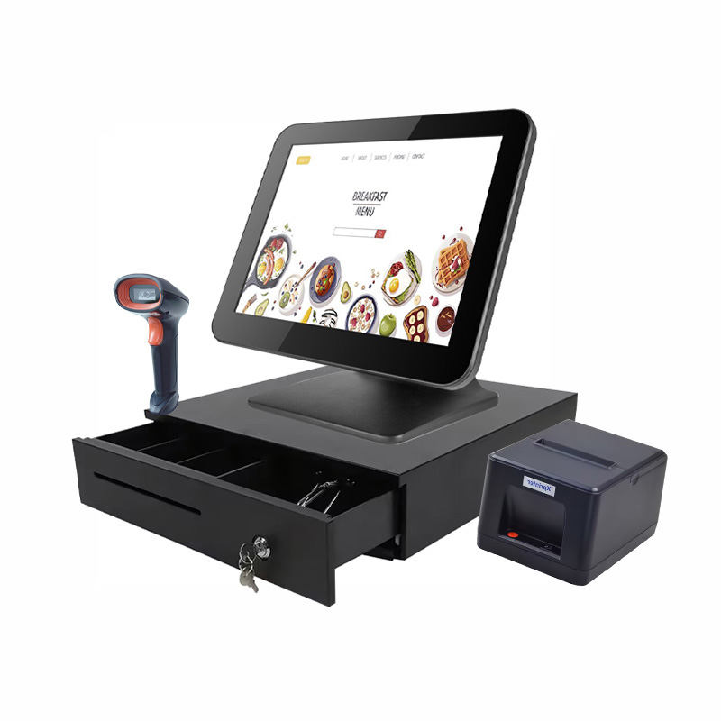 2023 New model Pos system Cash register device monitoring touch screen suitable for restaurants white