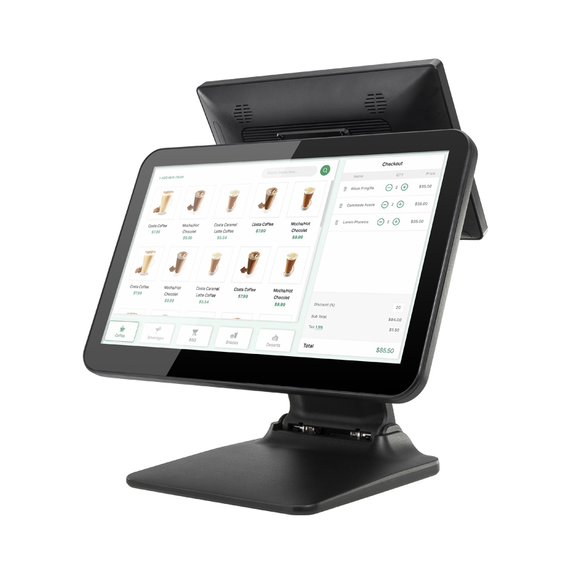 Licon 15.6 inch hot sale foldable pos terminal monitor touch screen pos pc monitor for business