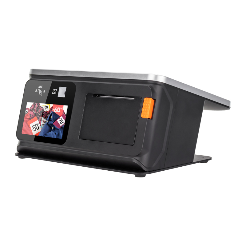 11.6 touch screen Cambodia pos system automatic cash payment machine supermarket with 2D Barcode Reader