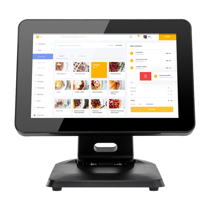 China Adjustable POS Systems Factory 12.1 inch POS Cashier All in One OEM POS Terminal for Restaurant