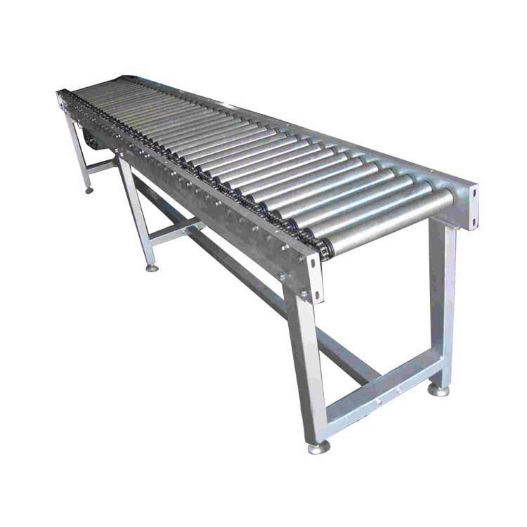 Hand pushed roller conveyor