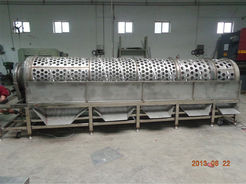 Sweet potato rotary drum screening machine