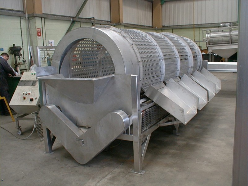 Potato vegetable drum classifier