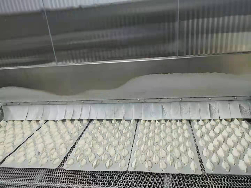 Dumpling tunnel type frozen machine