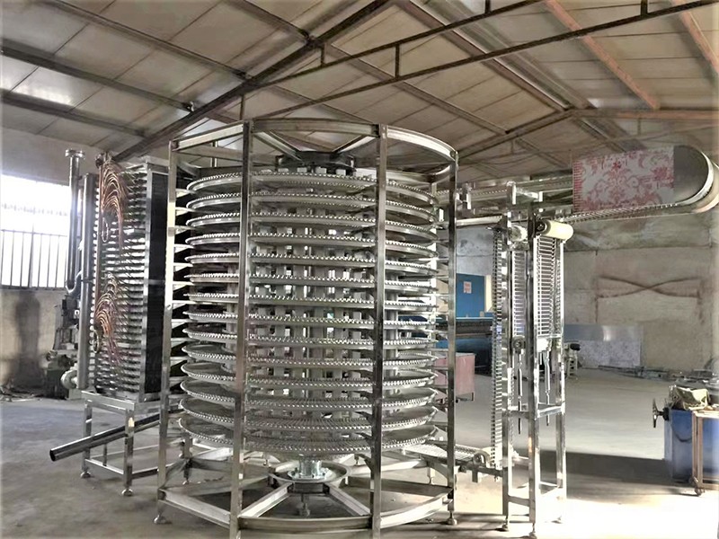 Hamburger single spiral frozen machine IQF