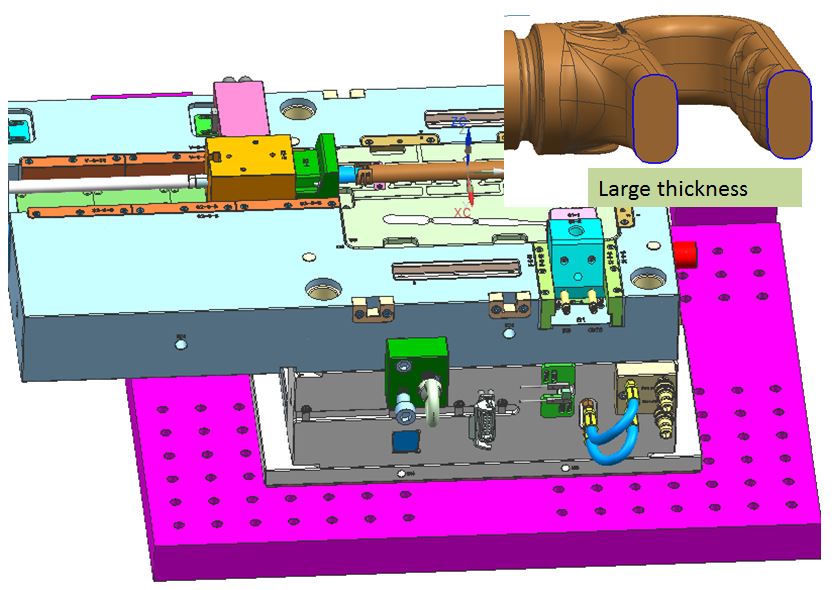 The gas-assisted injection molding (GAIM)