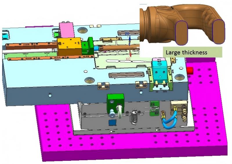 The gas-assisted injection molding (GAIM)