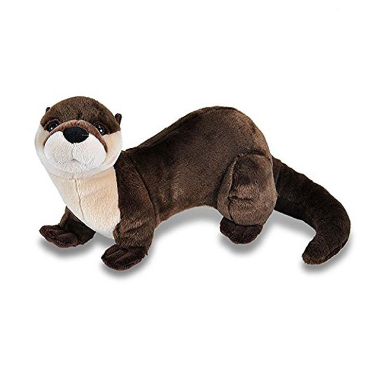 Custom stuffed animal brown sea otter plush toy