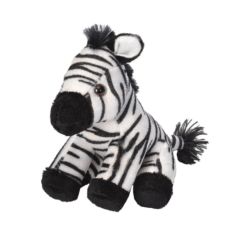 Custom design 20cm baby stuffed animal sitting zebra plush toys