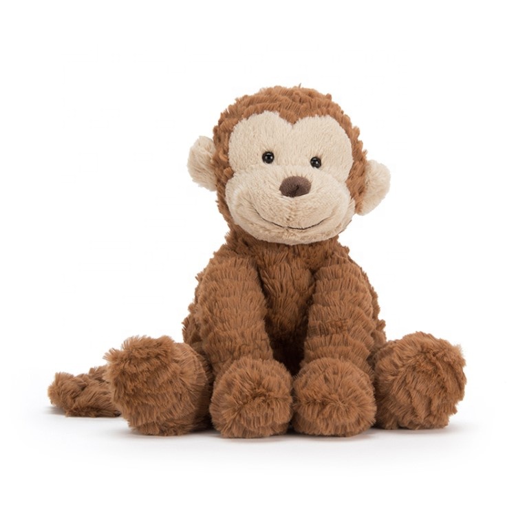 Cute 7 inch plush little brown monkey stuffed monkey toy