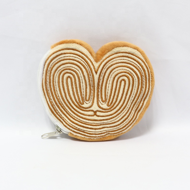 Stuffed concha pastry plush coin purse case soft toys