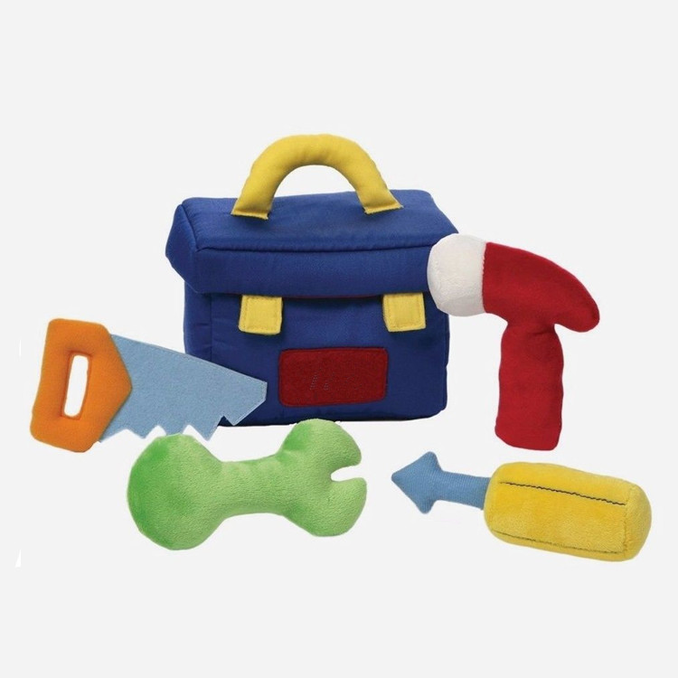 Plush soft house lighting baby rattle squeaker toy set