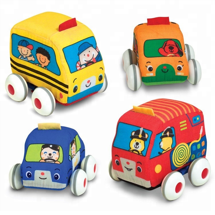Cartoon car plush toy soft vehicle stuffed toys