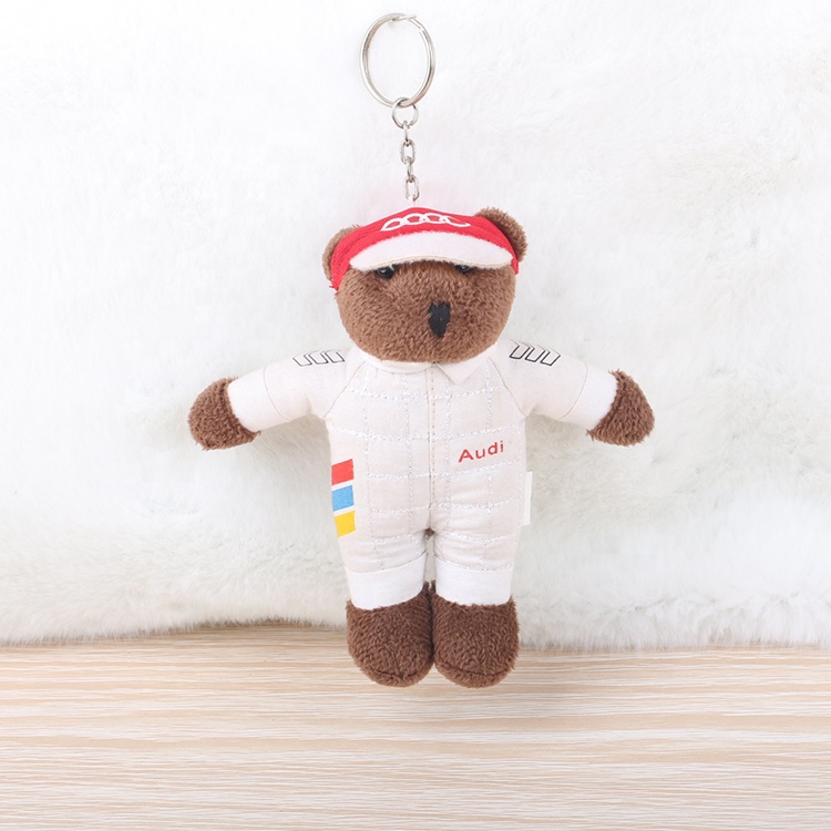 Cost-effective bear sportsman plush toys keychain for gift