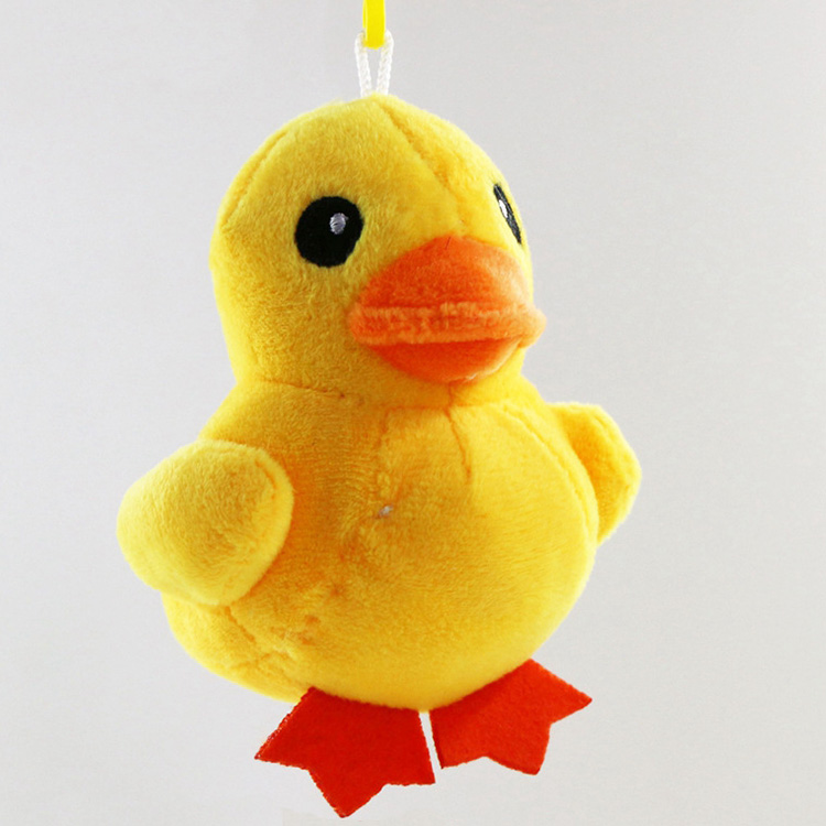 Novelty stuffed animal keychain plush duck and chick soft toy