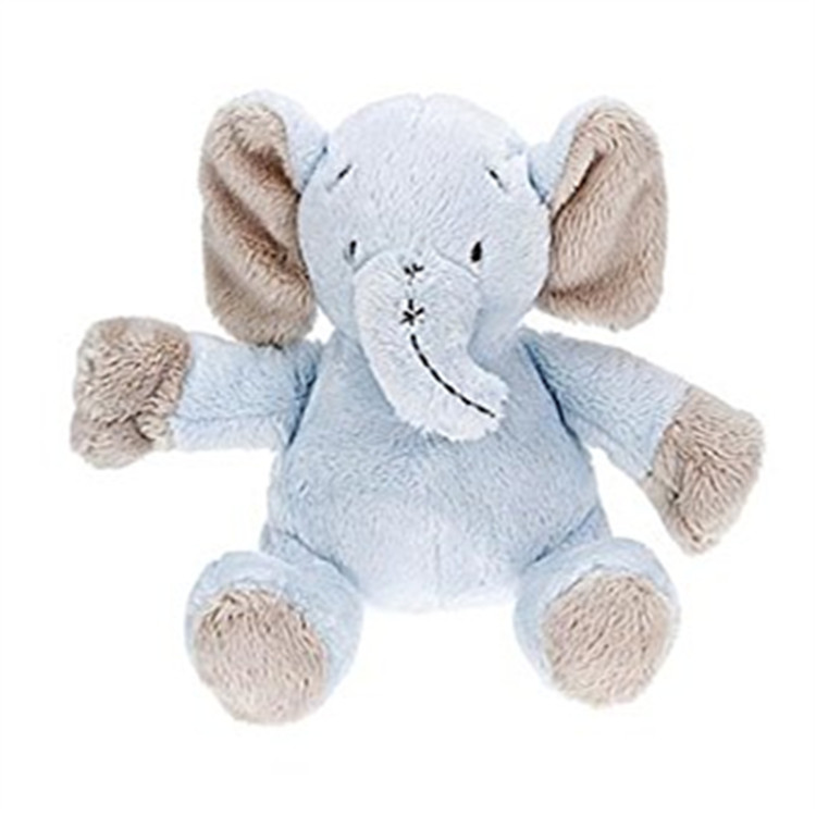 Blue plush elephant cuddly soft toy for baby sleeping
