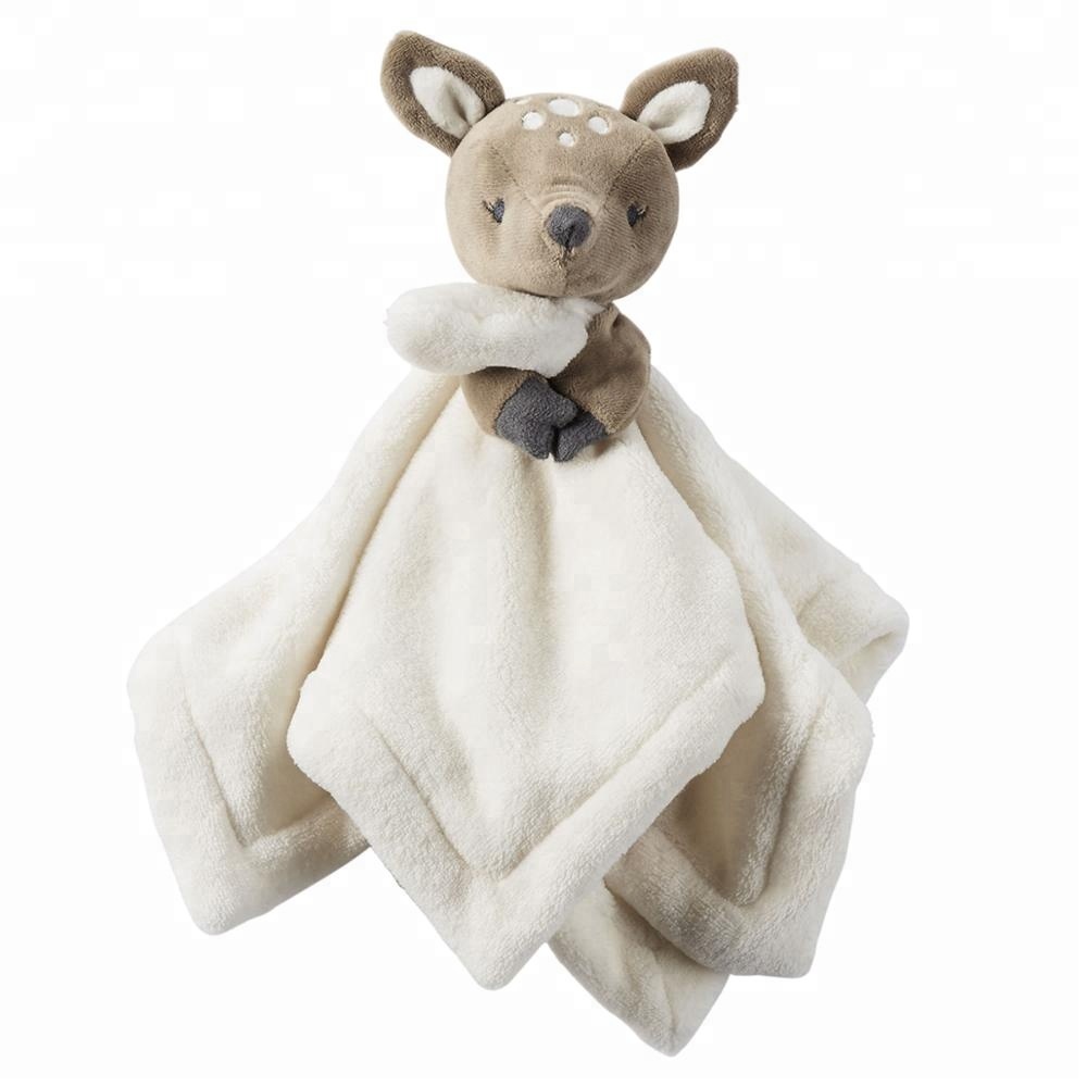 Super soft plush security baby blanket with animal toys