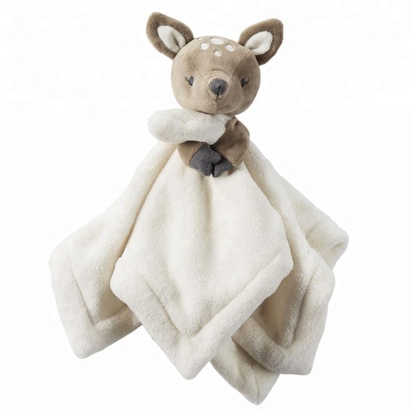 Super soft plush security baby blanket with animal toys