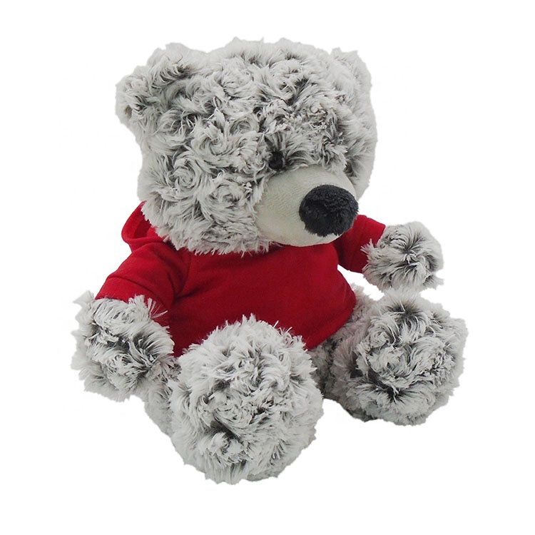 Plush stuffed animal teddy bear toy with hoodie