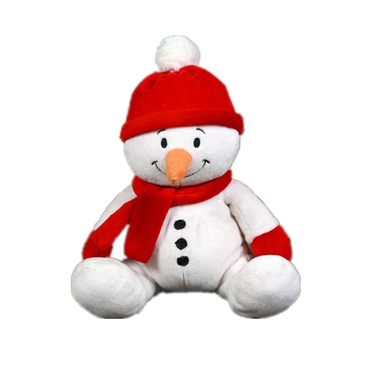 Plush toy scarf wrapped snowman Christmas gifts