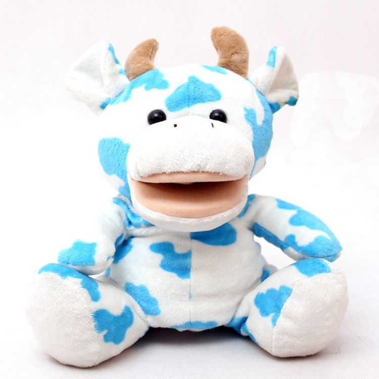 Plush toys cow hand puppet stuffed animals hand puppet for kids