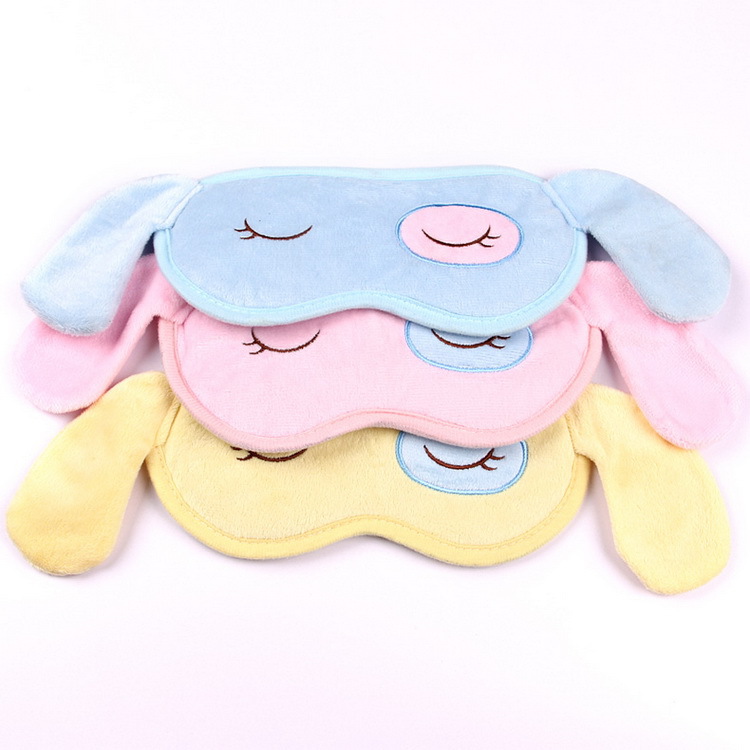 Custom home sleeping soft plush sleep eye mask