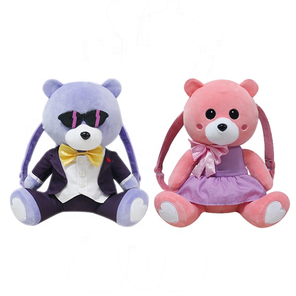 Custom bags plush bear backpack toys
