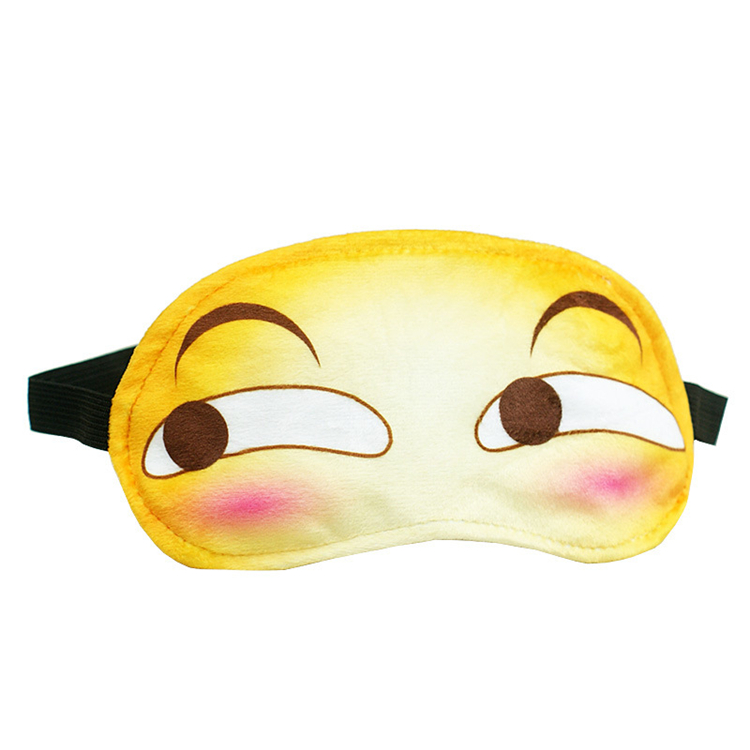 Fluffy plush toy sleep eye mask soft plush blindfold eye cover