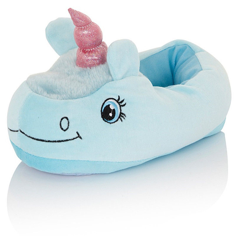 Soft and plush animal unicorn indoor shoe or slipper