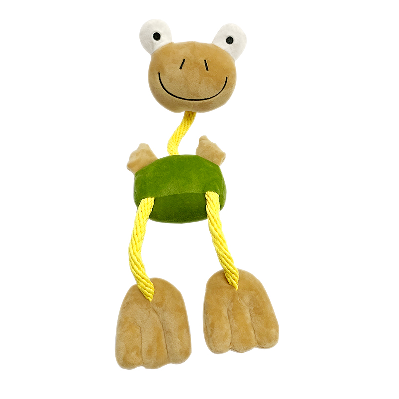 Stuffed interactive dog toy pet biting toy plush frog